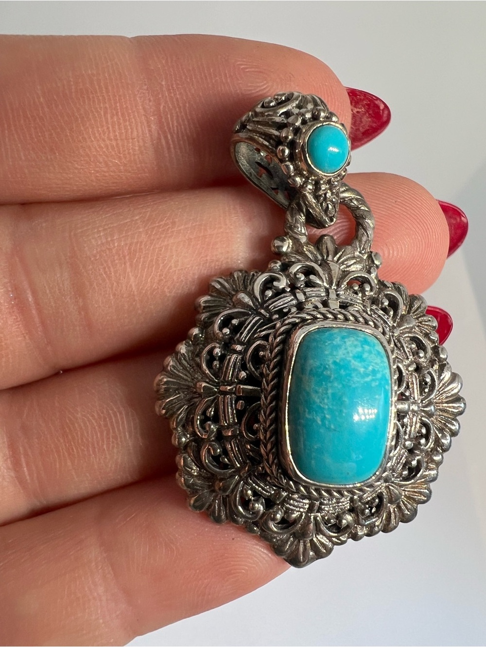 SARDA Sterling Silver Turquoise Pendant
